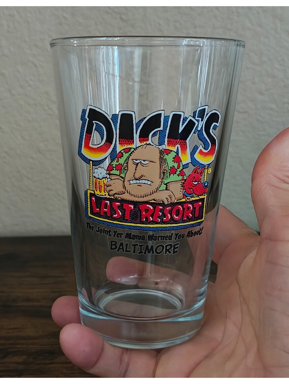 Dick's Last Resort Baltimore Collectible Glass